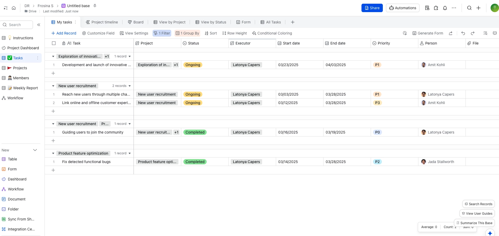 lark lark project management tools