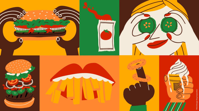 Burger King rebranded visual identity.