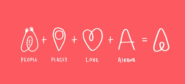 Airbnb logo design rebrand example.