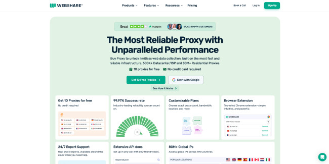 Homepage of Webshare, one of the best data center proxy providers Homepage of Webshare, one of the best data center proxy providers
