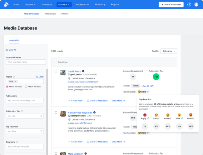 buzzsumo dashboard