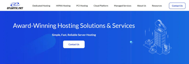 Atlantic.net homepage
