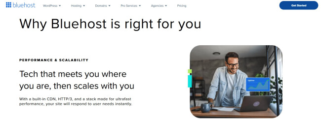 Bluehost homepage