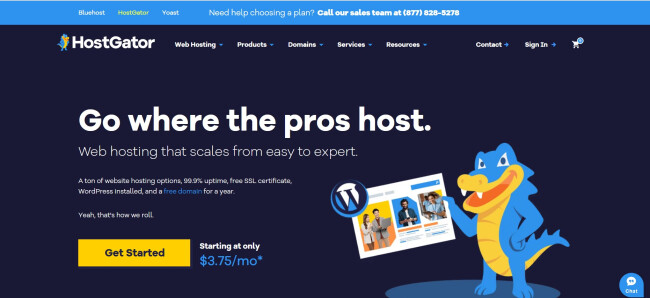 Hostgator homepage