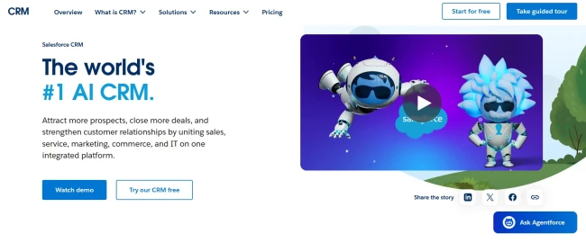 Salesforce homepage