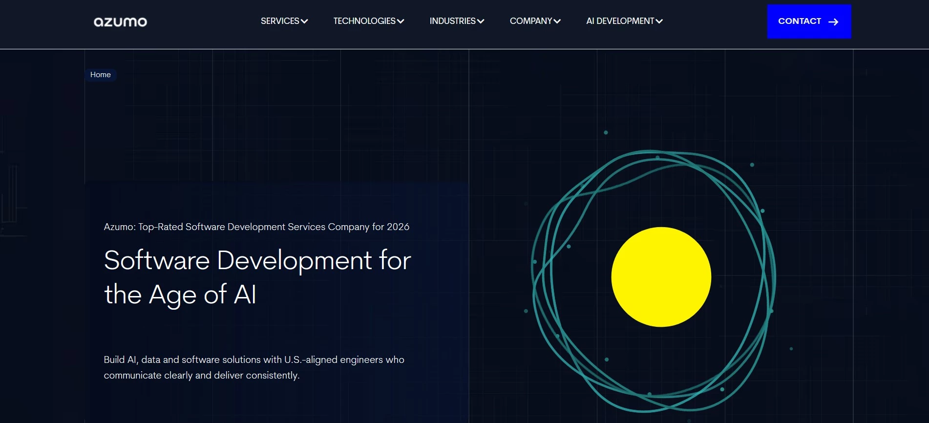 Azumo agency homepage