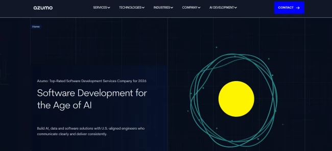 Azumo agency homepage