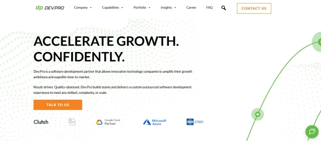 Dev.pro homepage