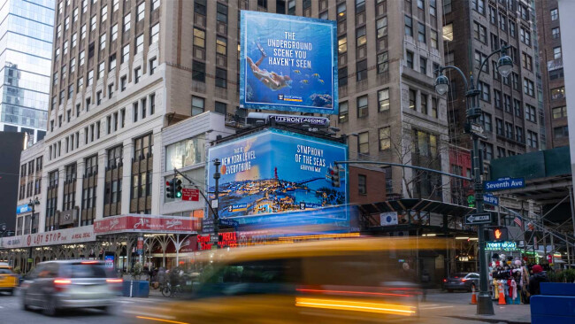 Royal Caribbean OOH advertising campaign.