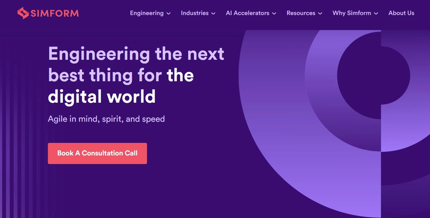 Simform Simform homepage