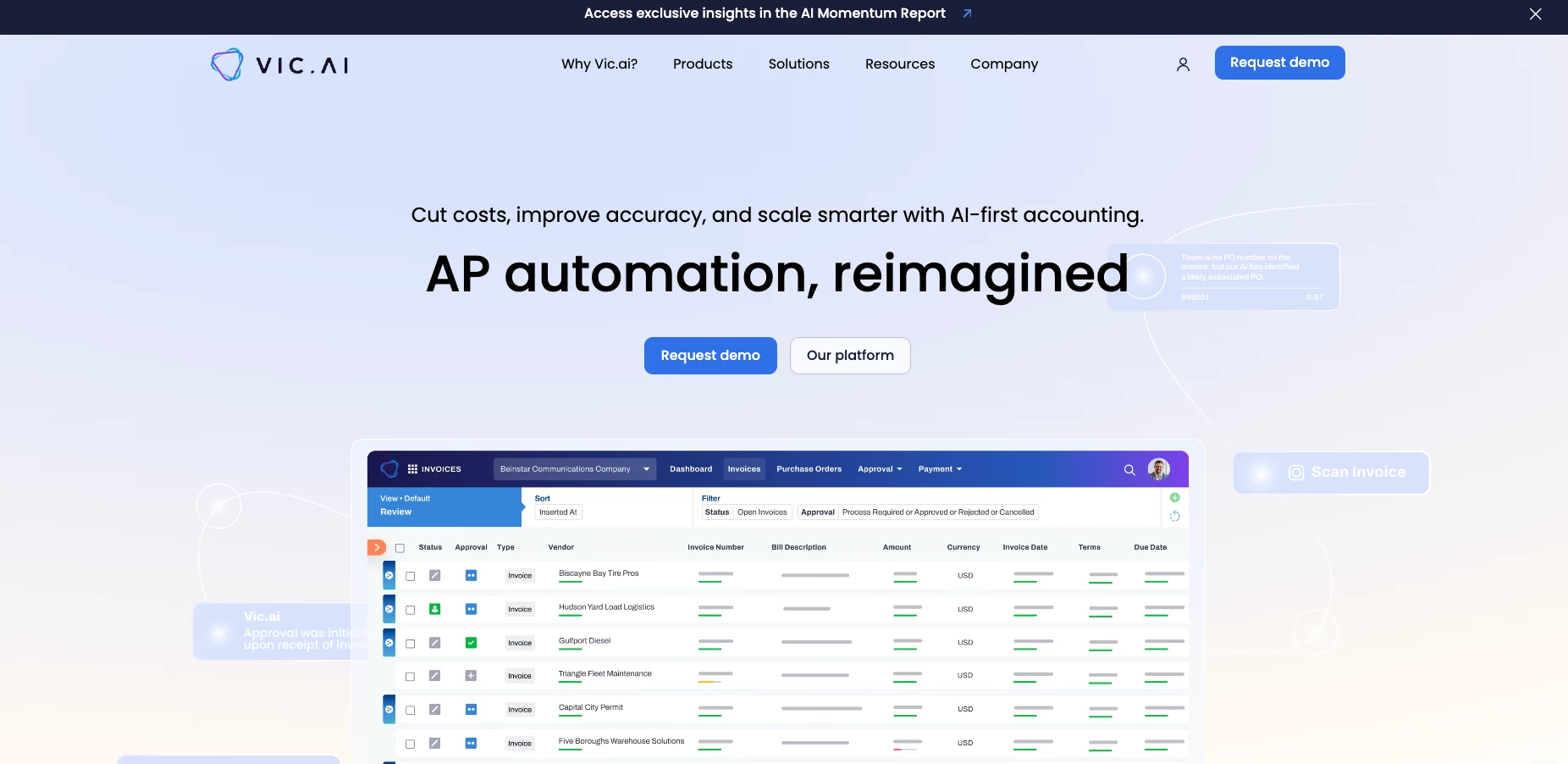 Vic.ai homepage
