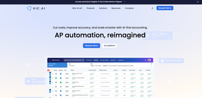 Vic.ai homepage