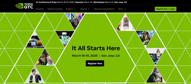 NVIDIA GTC homepage