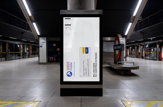 Tesco's OOH signage | Source: Tesco Mobile