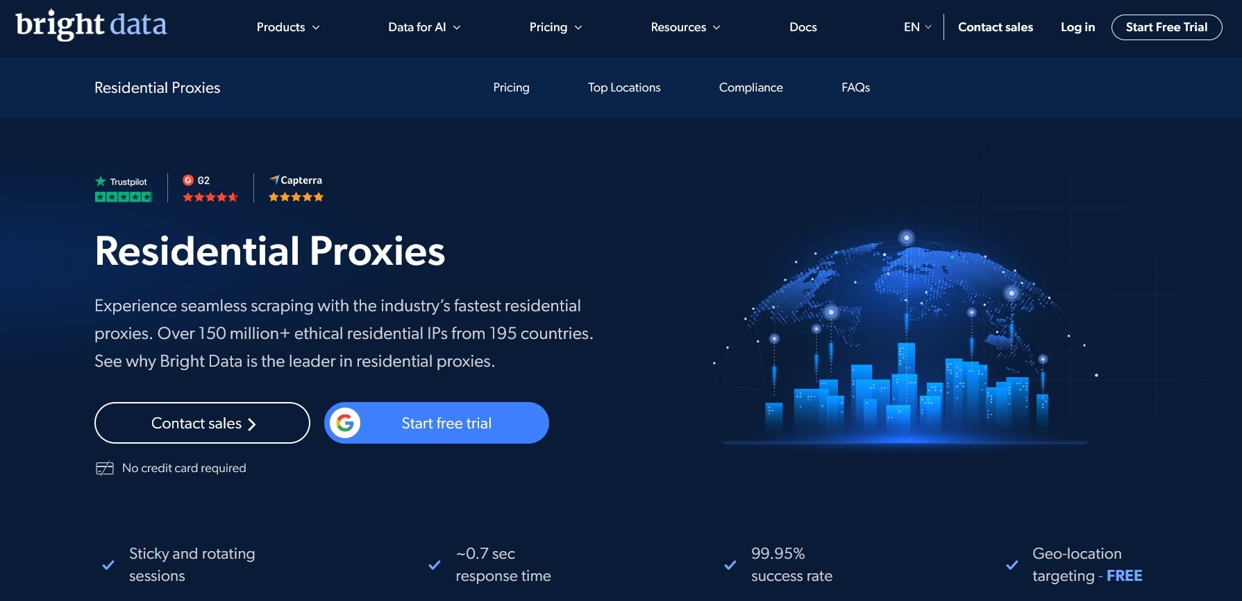 Bright Data homepage