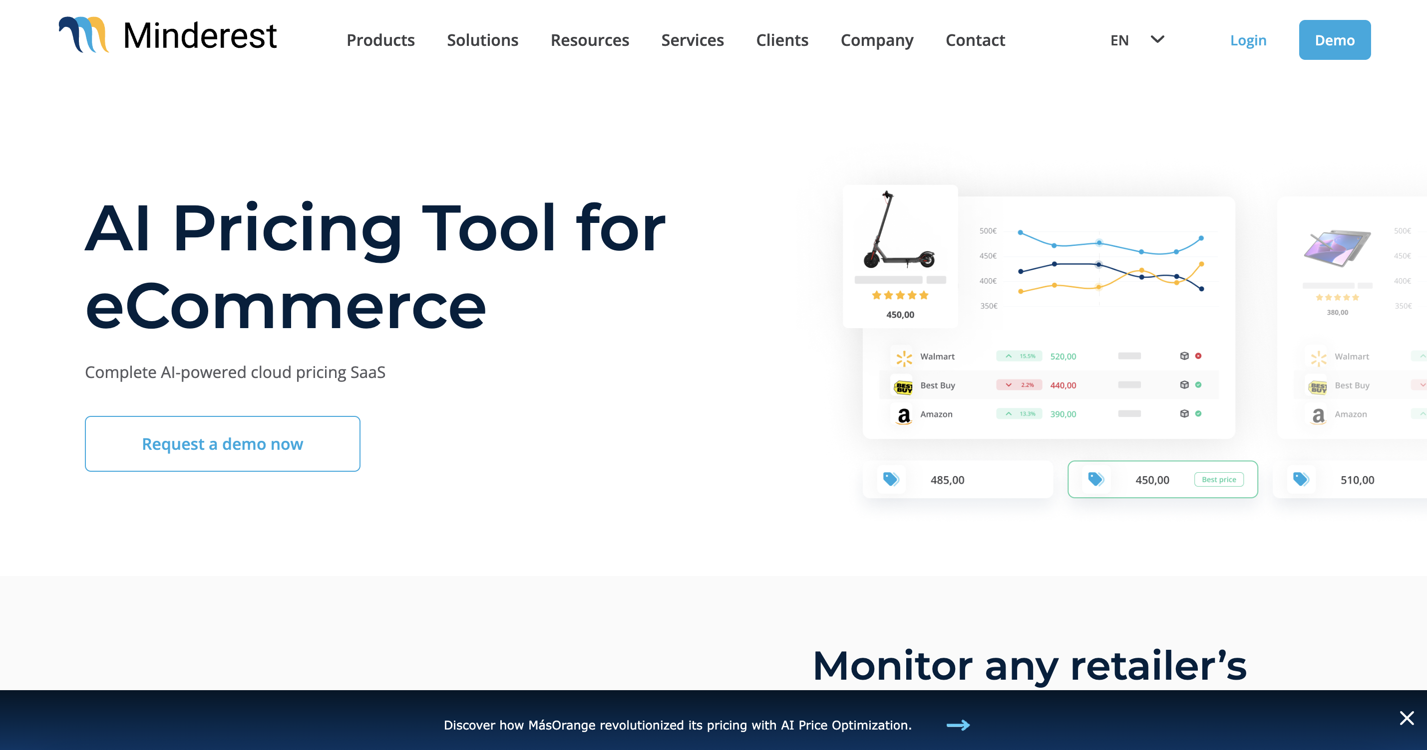 Minderest Homepage Price Tracking Tools Minderest