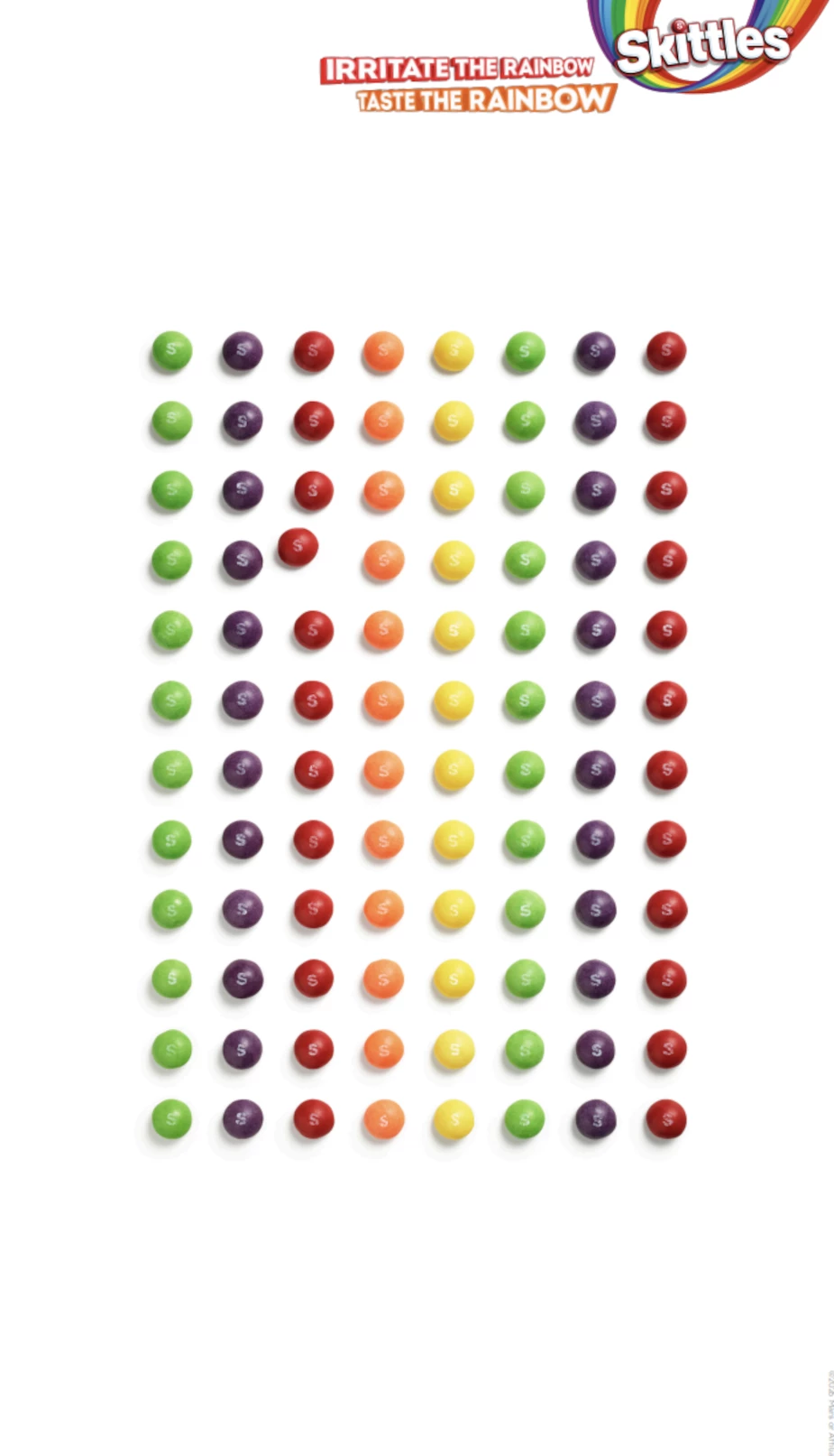 Skittles 'Irritate the Rainbow' OOH Visuals | Source: Skittles Skittles 'Irritate the Rainbow' OOH Visuals | Source: Skittles