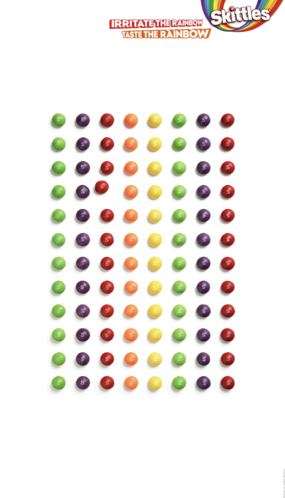 Skittles 'Irritate the Rainbow' OOH Visuals | Source: Skittles