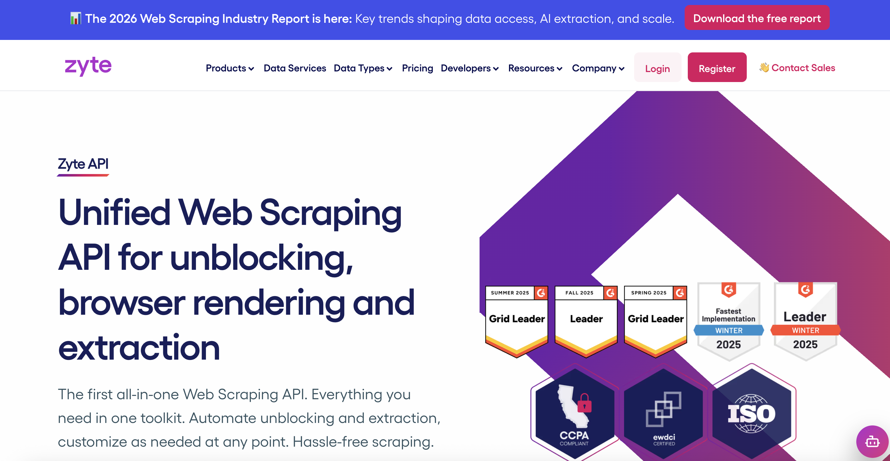 Web Scraping API Zyte