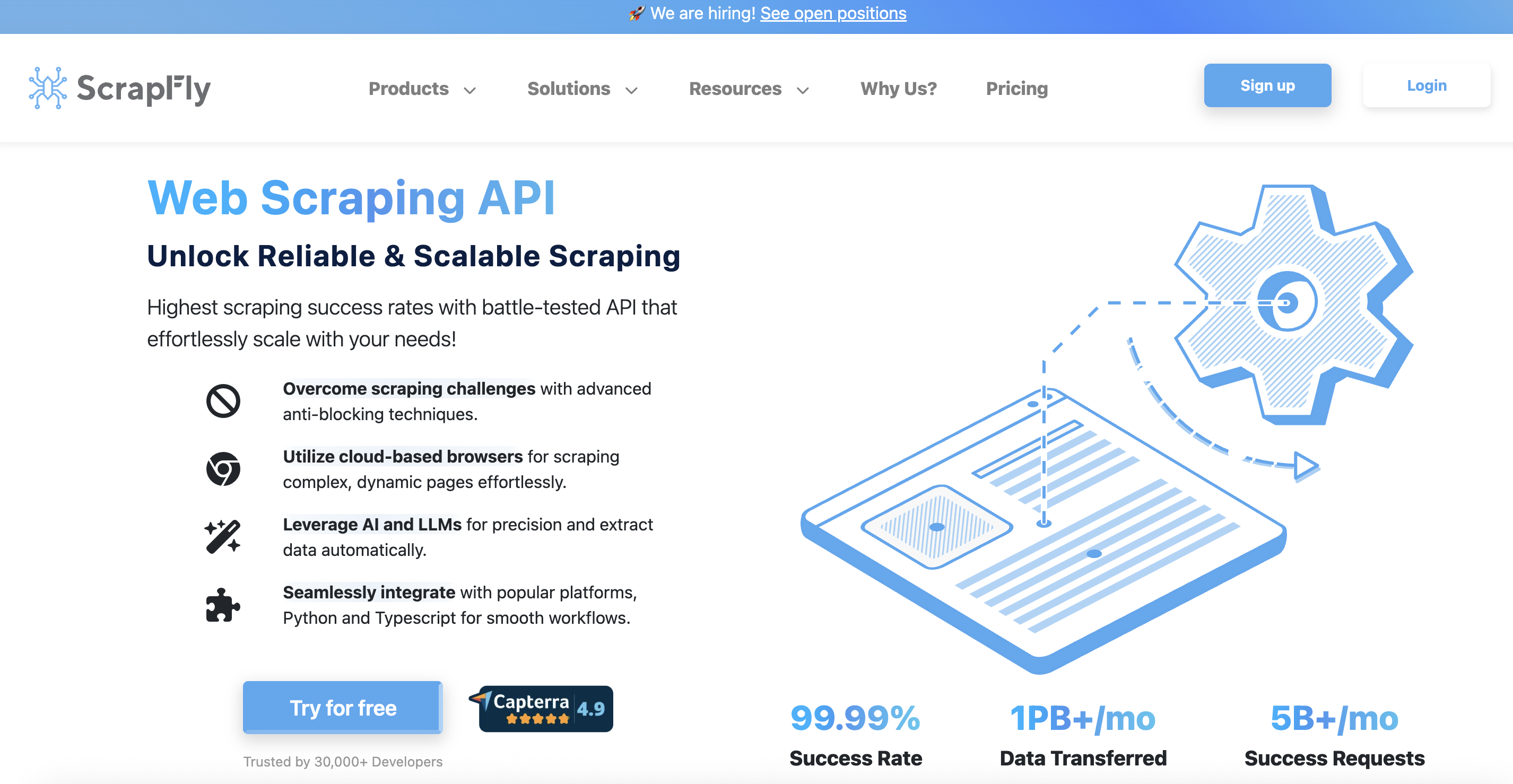 Web Scraping API ScrapFly