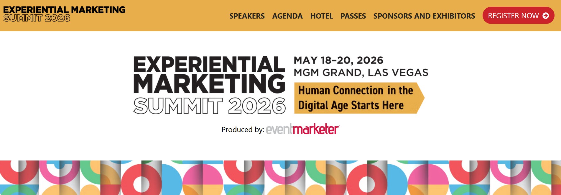 Experiential Marketing Summit homepage