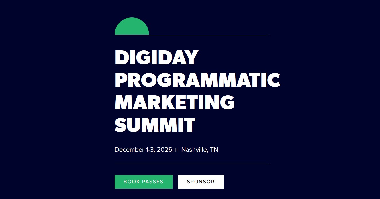 Digiday Programmatic Marketing Summit homepage