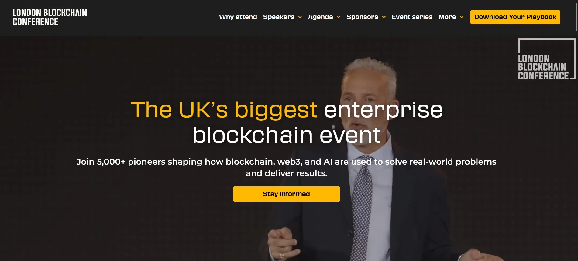 London Blockchain Conference homepage
