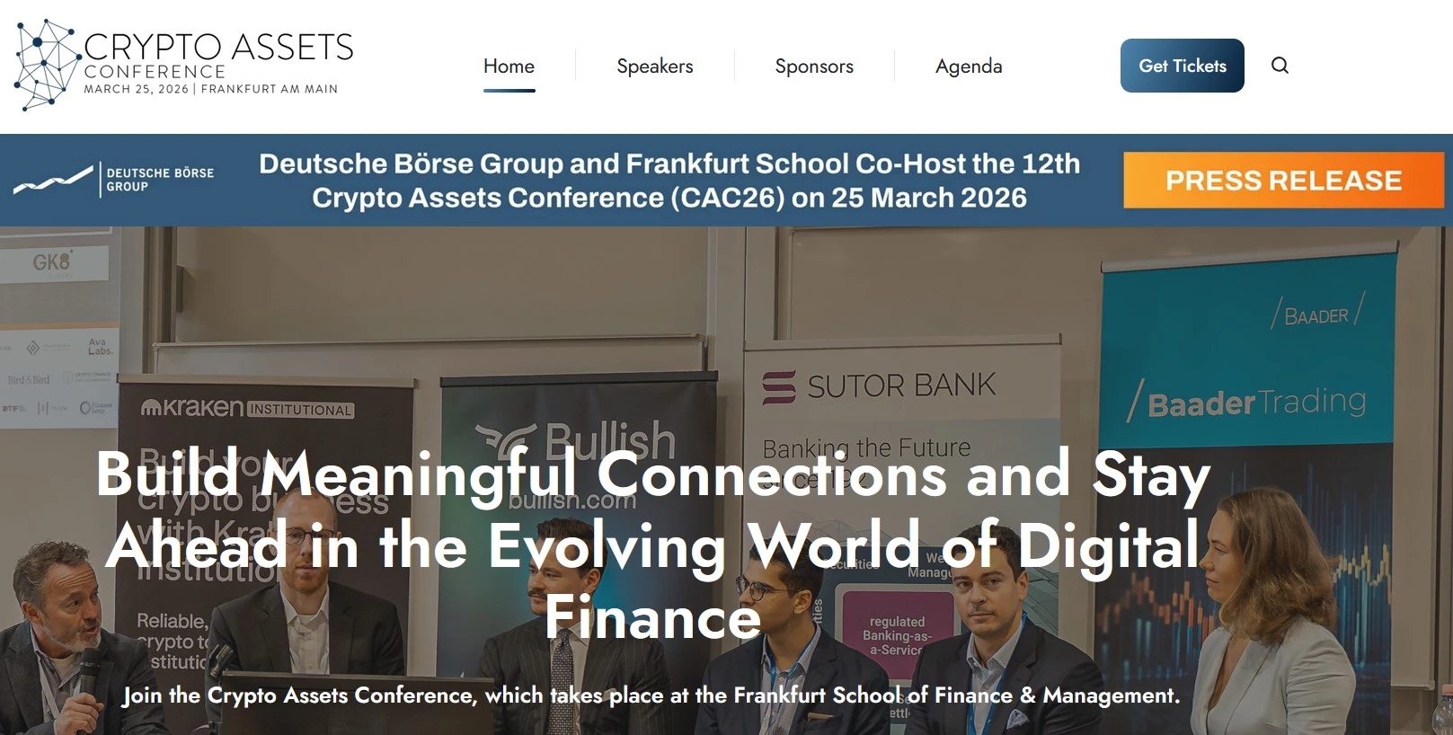 Crypto Assets Conference homepage