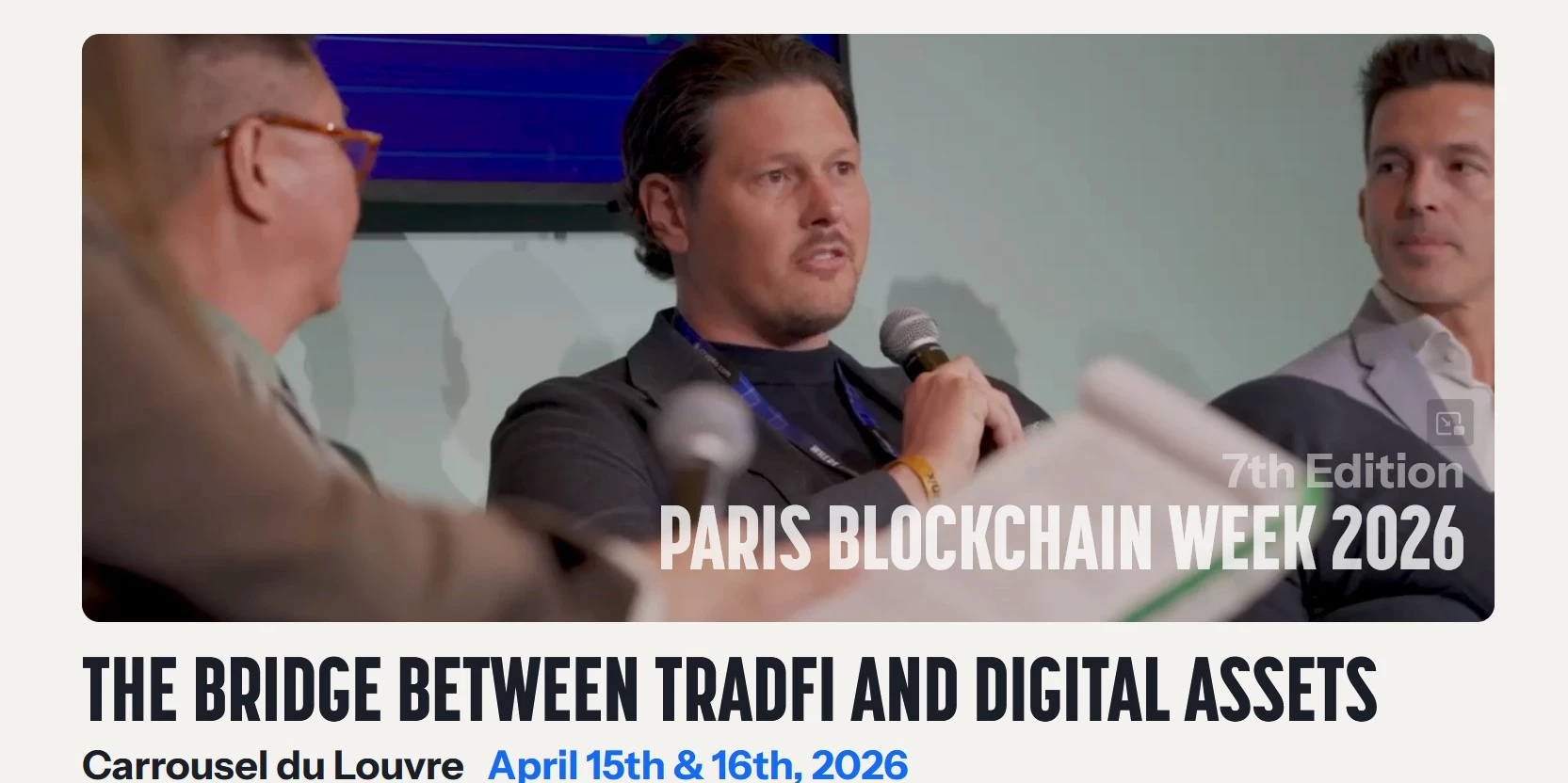 Paris Blockchain Week homepage