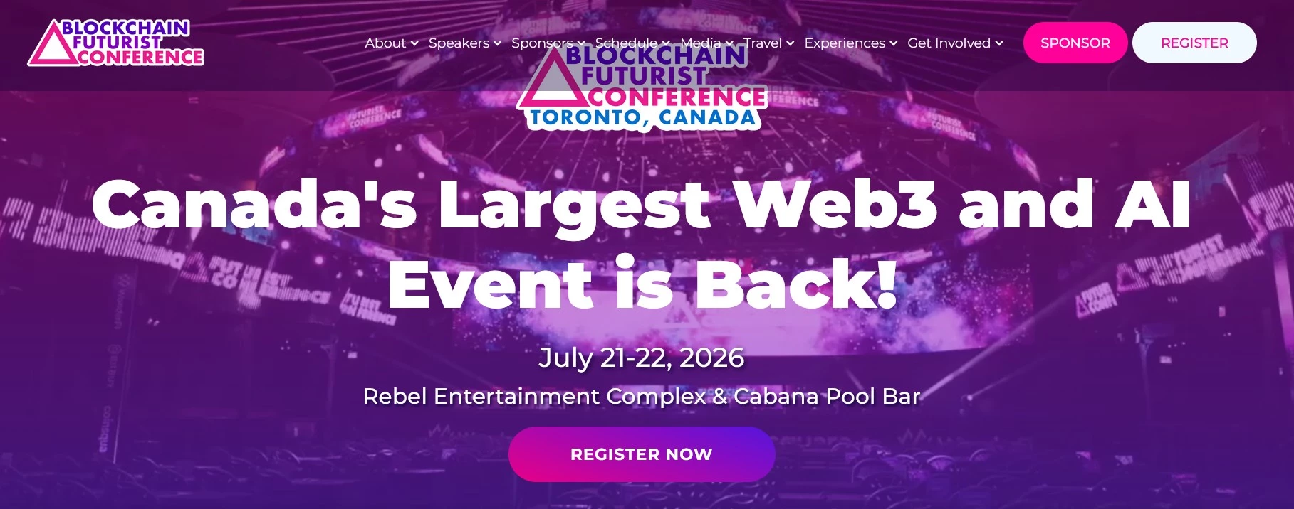 Blockchain Futurist Conference homepage